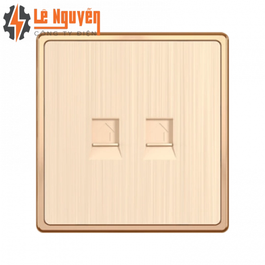 Mặt 2 ổ cắm điện thoại KT86x89mm mã S7TEL/2