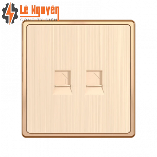 Mặt ổ cắm điện thoại + mạng LAN KT86x89mm mã S7TEL/LAN