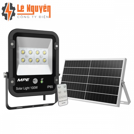 LED pha năng lượng mặt trời 100W ánh sáng vàng SFLD2-100V