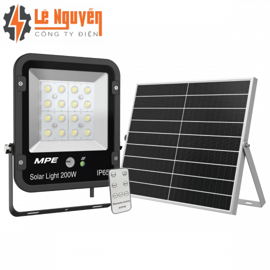 LED pha năng lượng mặt trời 200W ánh sáng vàng SFLD2-200V