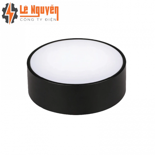 LED Downlight ốp nổi tràn viền đen, mặt tròn 16W ánh sáng trung tính SRDLB-16N