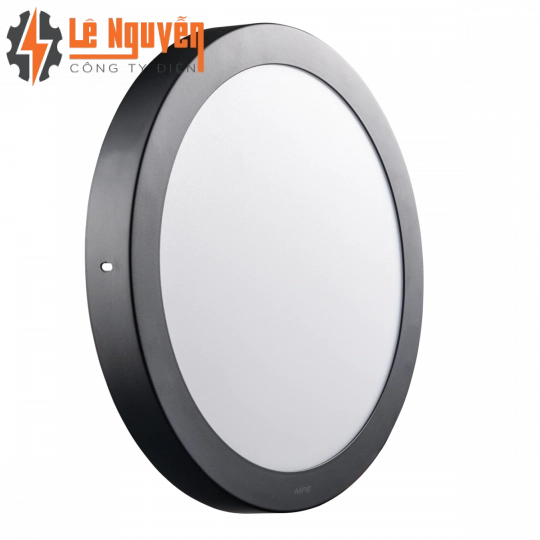 LED Panel ốp nổi nhôm, thân đen, mặt tròn 24W ánh sáng trắng SRPLB-24T