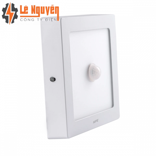 LED Panel ốp nổi nhôm, mặt vuông, cảm biến chuyển động 12W ánh sáng trắng SSPL-12T/MS