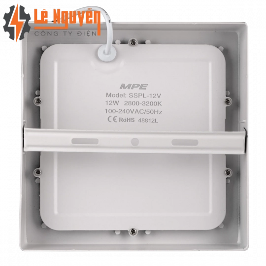 LED Panel ốp nổi nhôm, mặt vuông 12W ánh sáng vàng SSPL-12V
