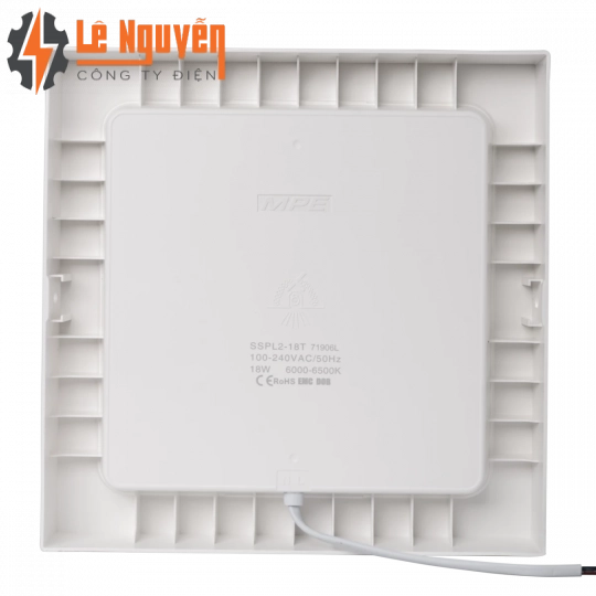 LED Panel ốp nổi nhựa, mặt vuông 18W ánh sáng trắng SSPL2-18T