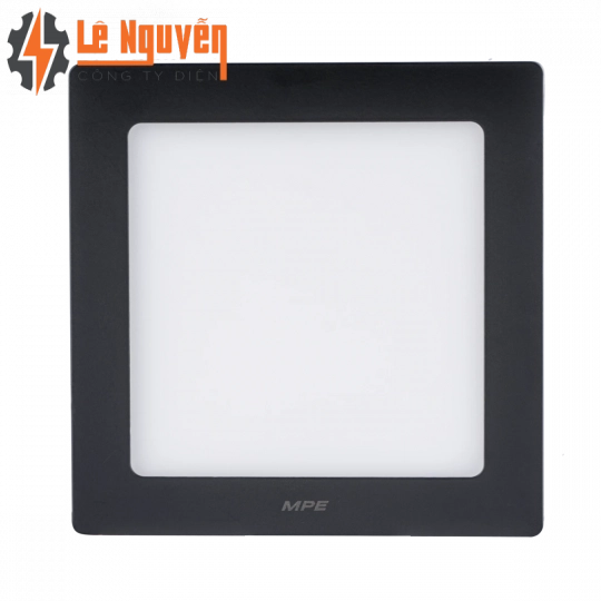 LED Panel ốp nổi nhựa đen, mặt vuông 12W - 3 chế độ màu SSPLB2-12/3C