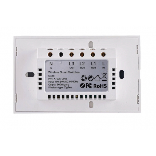 Mặt 3 công tắc, điều khiển Zigbee SW3/ZB