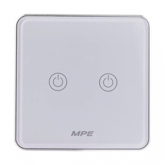 Mặt 2 công tắc hình vuông, điều khiển Zigbee SWV2/ZB