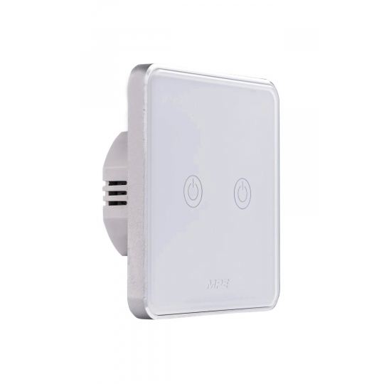 Mặt 2 công tắc hình vuông, điều khiển Zigbee SWV2/ZB